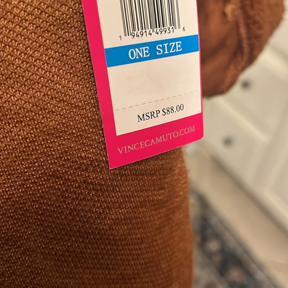 NWT- Vincent Camuto Amazingly Soft Camel Wrap/ removable belt /tortoise buttons - Picture 14 of 14